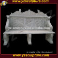 indoor antique large carved white marble bench for sale